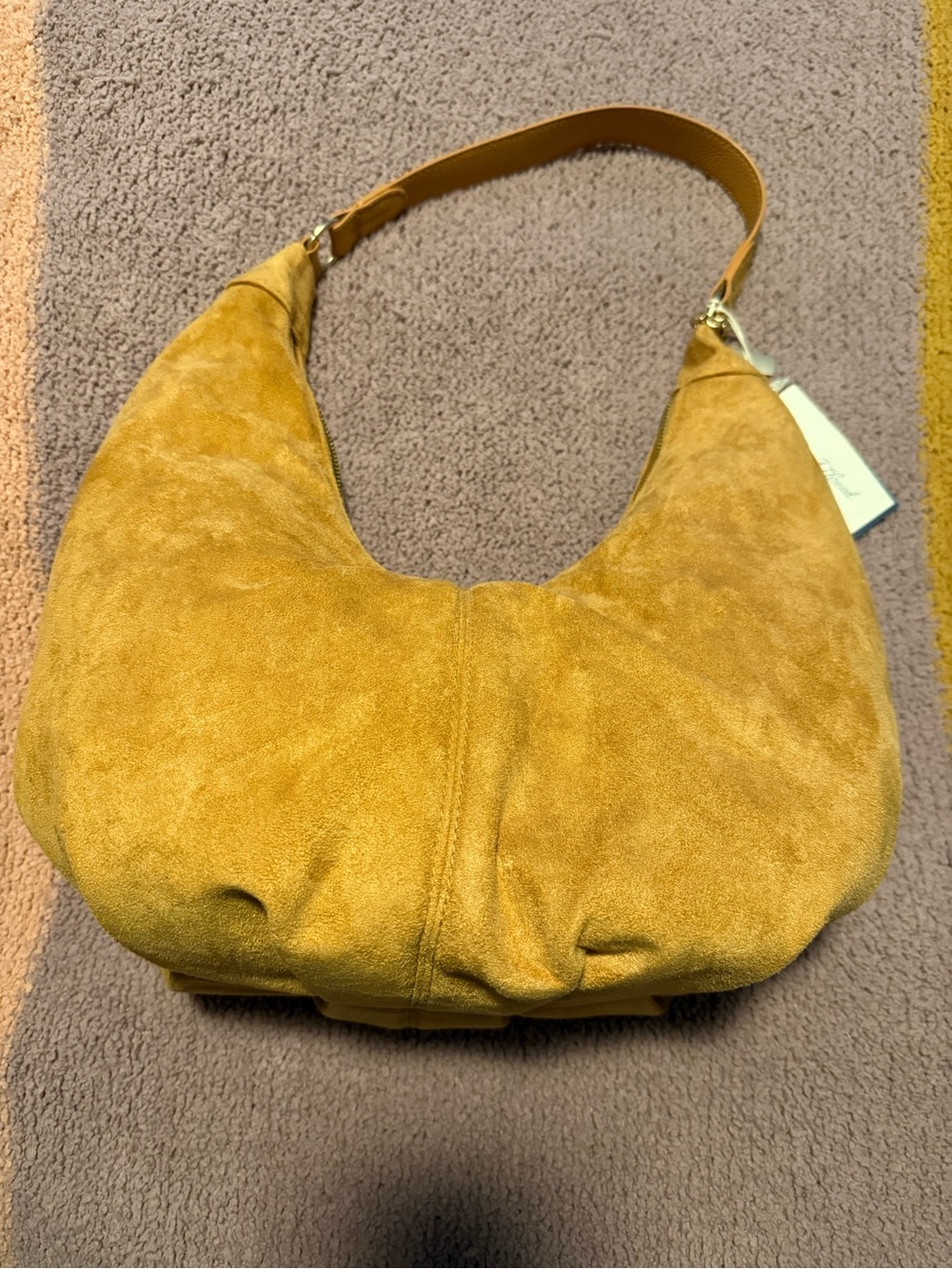 Suede Crescent Shoulder Bag in Brown/ Camel - Universal Thread